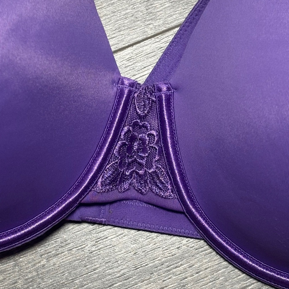Vanity Fair Beautiful Benefits Purple Full Figure Underwire Bra 76380 44C - Picture 2 of 6